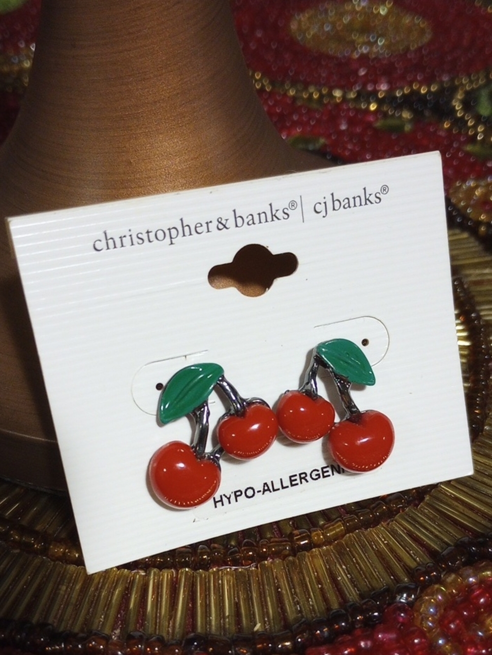 CJ Banks Cherry Earrings - Picture 5 of 8
